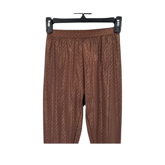 Skims Signature pants logo foil print mesh stretch full length leggings Small S - Picture 3 of 7